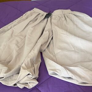 Neutral Beige Balloon shaped long shorts